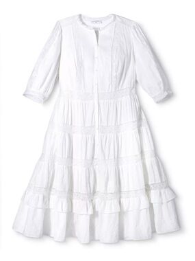 LoveShackFancy x Target White Tiered Button-Front Dress